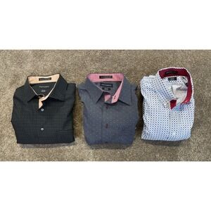 Mens Paul Frederick Button Down Lot - 17.5 - 38. No Iron Cotton - Lot Of 3 NICE!